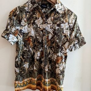 Gloria Vanderbilt Printed Button Down